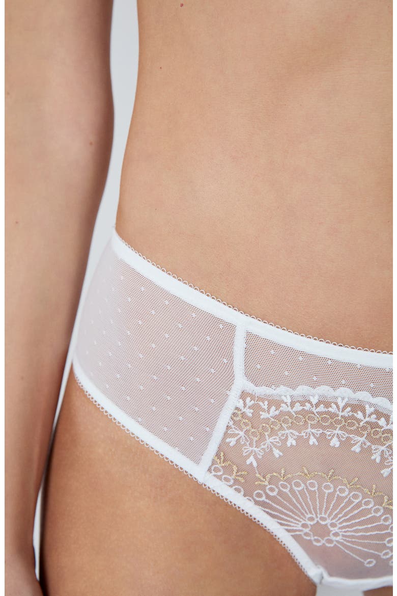 Promise Embroidered Briefs, Alternate, color, ECRU