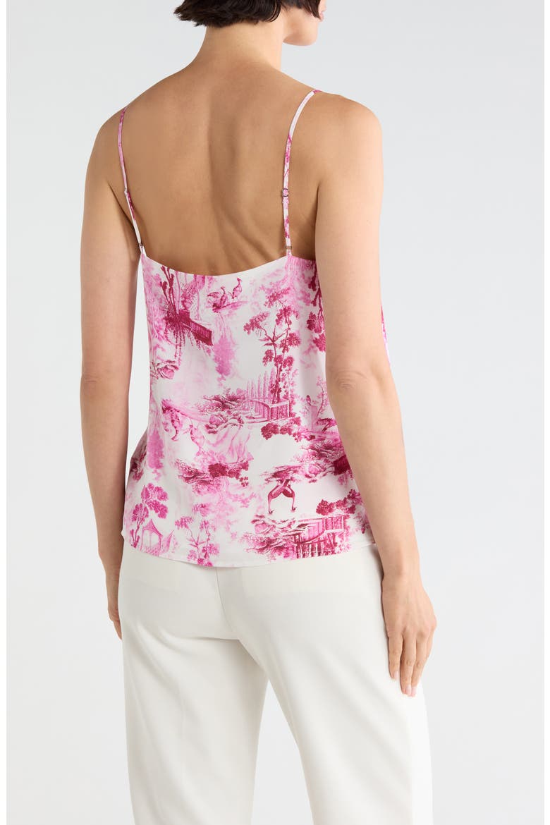 Jane Toile Spaghetti Strap Top, Alternate, color, WHITE/ PINK PORCELAIN TOILE