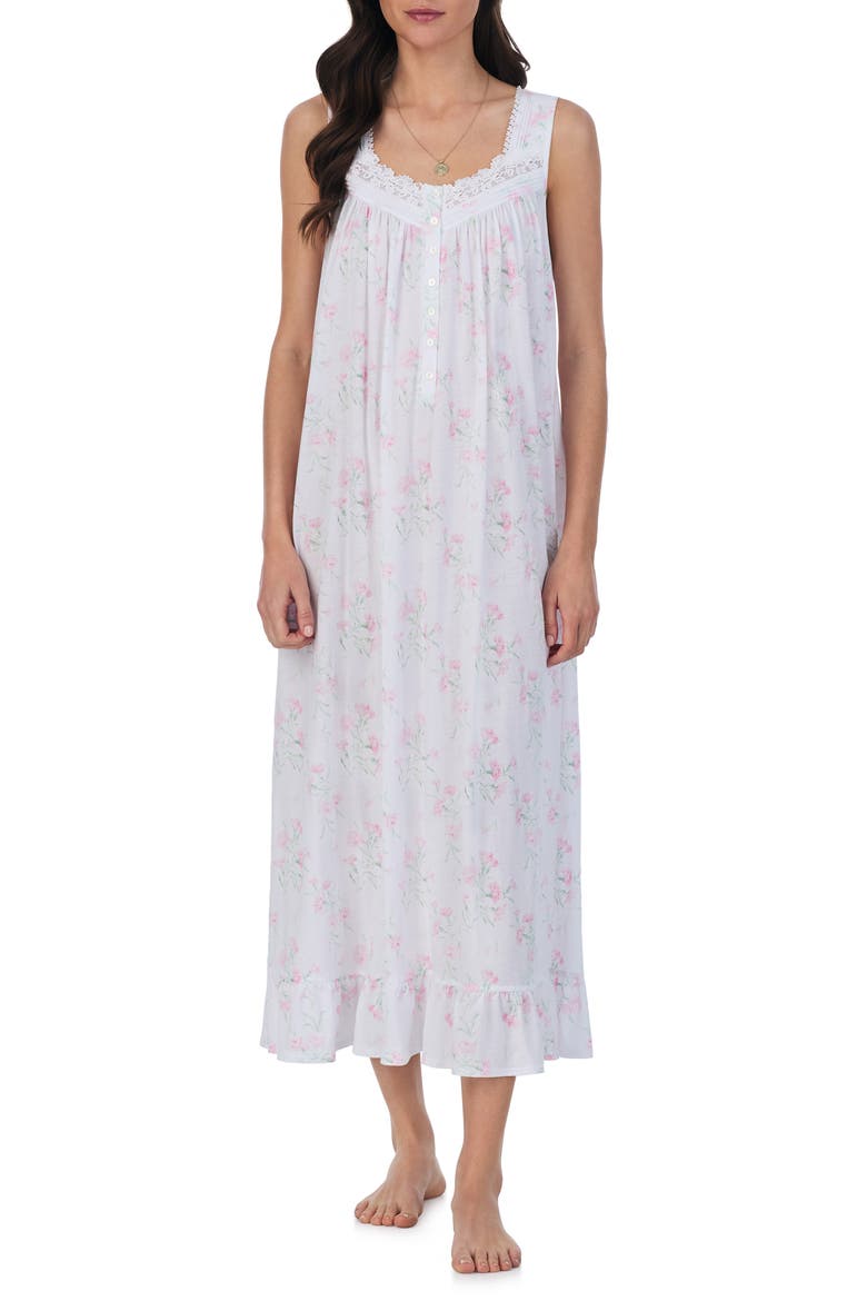 Sleeveless Ballet Nightgown, Main, color, PINK FLORAL