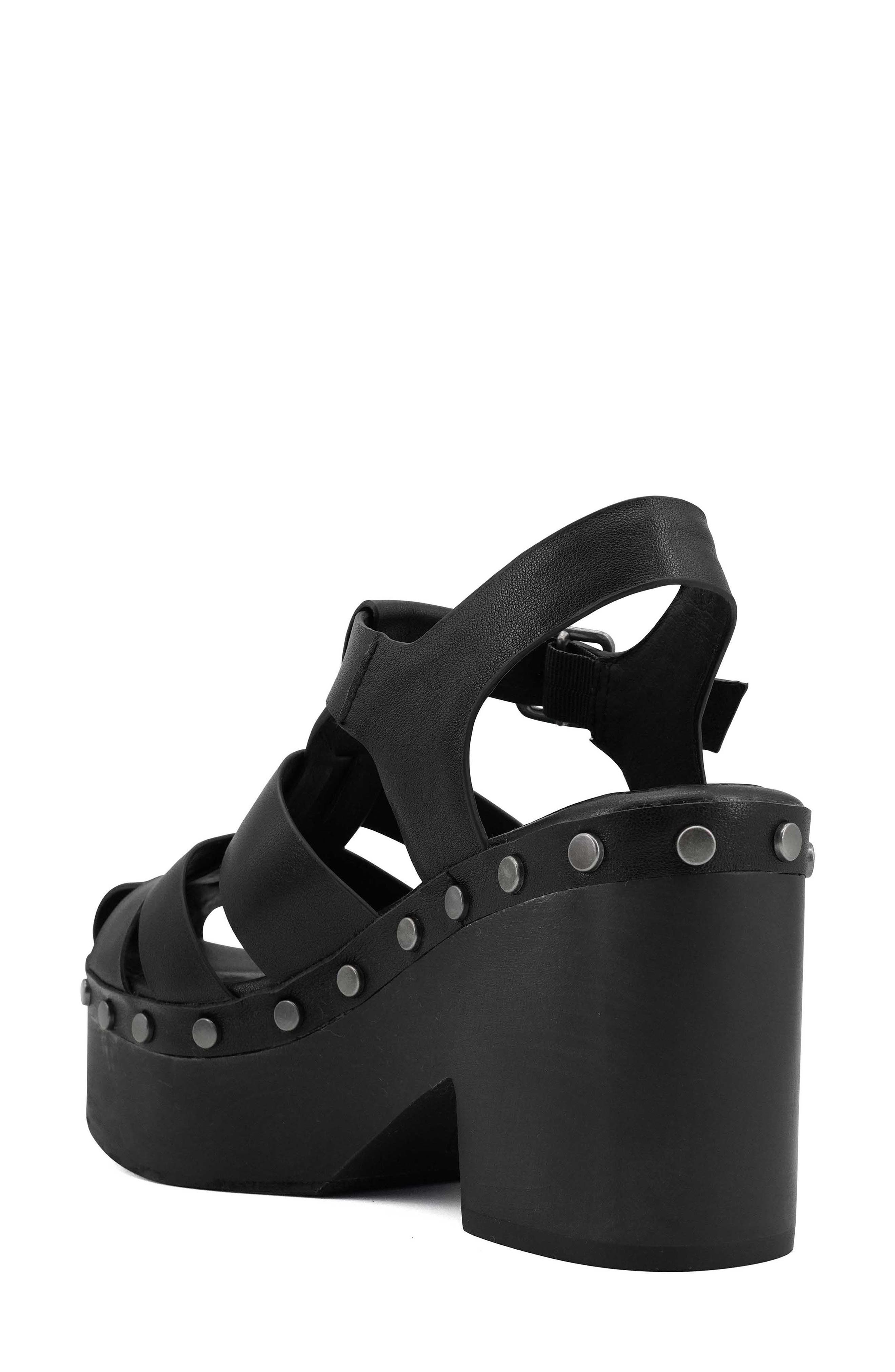 Artisan Crafted By Zigi Lorenza Platform Fisherman Sandal, Alternate, color, Black Leather