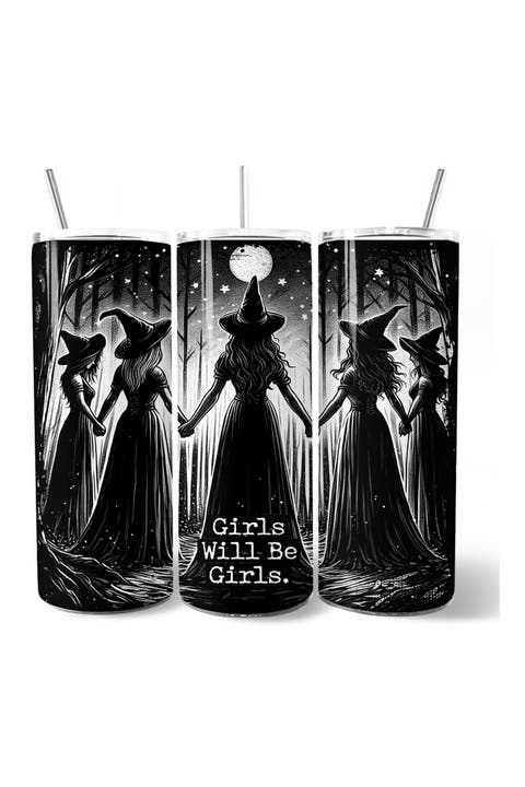 Girls Will Be Girls Witch Coven Halloween Tumbler