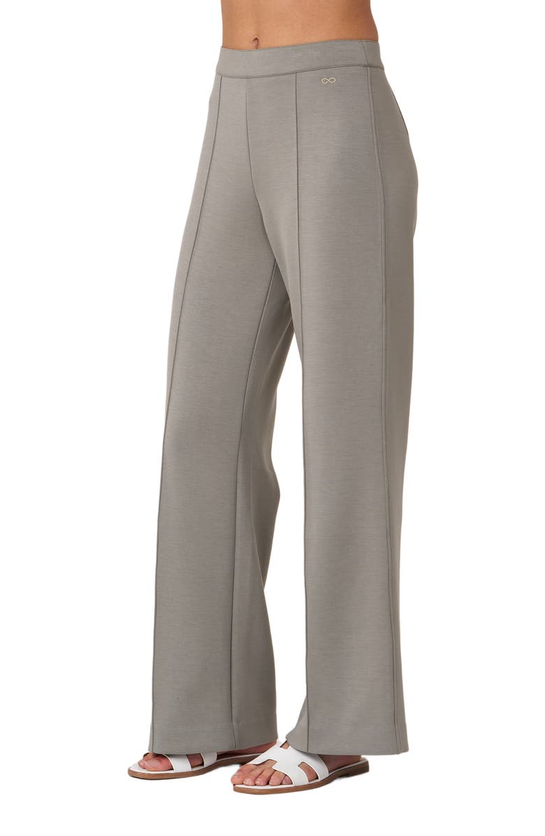 Rebody Active Madison Pintuck Wide Leg Scuba Knit Pant 30", Alternate, color, Desert Sage