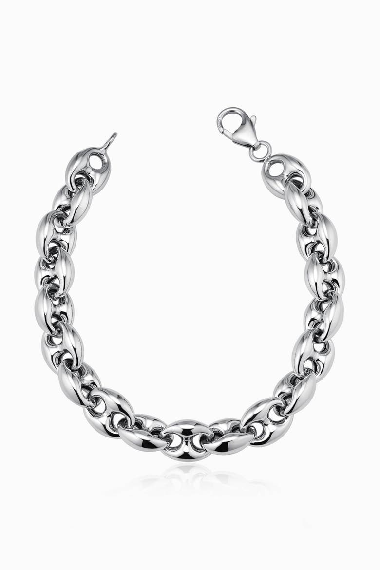 Sterling Silver Chunky Mariner Bracelet, Main, color, Silver