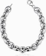 Oradina Sterling Silver Chunky Mariner Bracelet