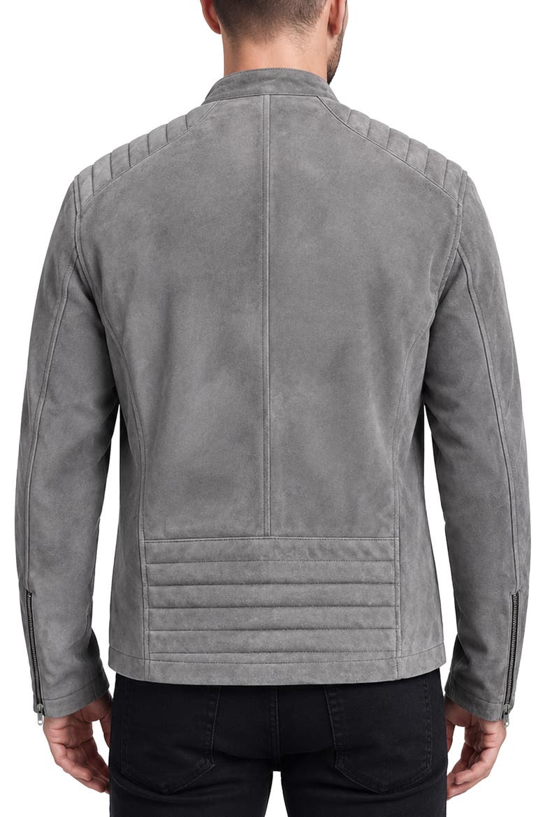 Goat Suede Antique Jacket, Alternate, color, GRAY