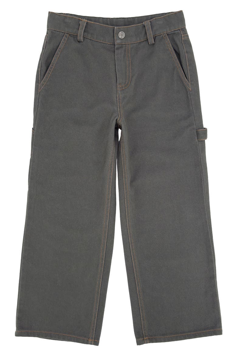 Kids' Cotton Twill Carpenter Pants, Main, color, ASH GREY