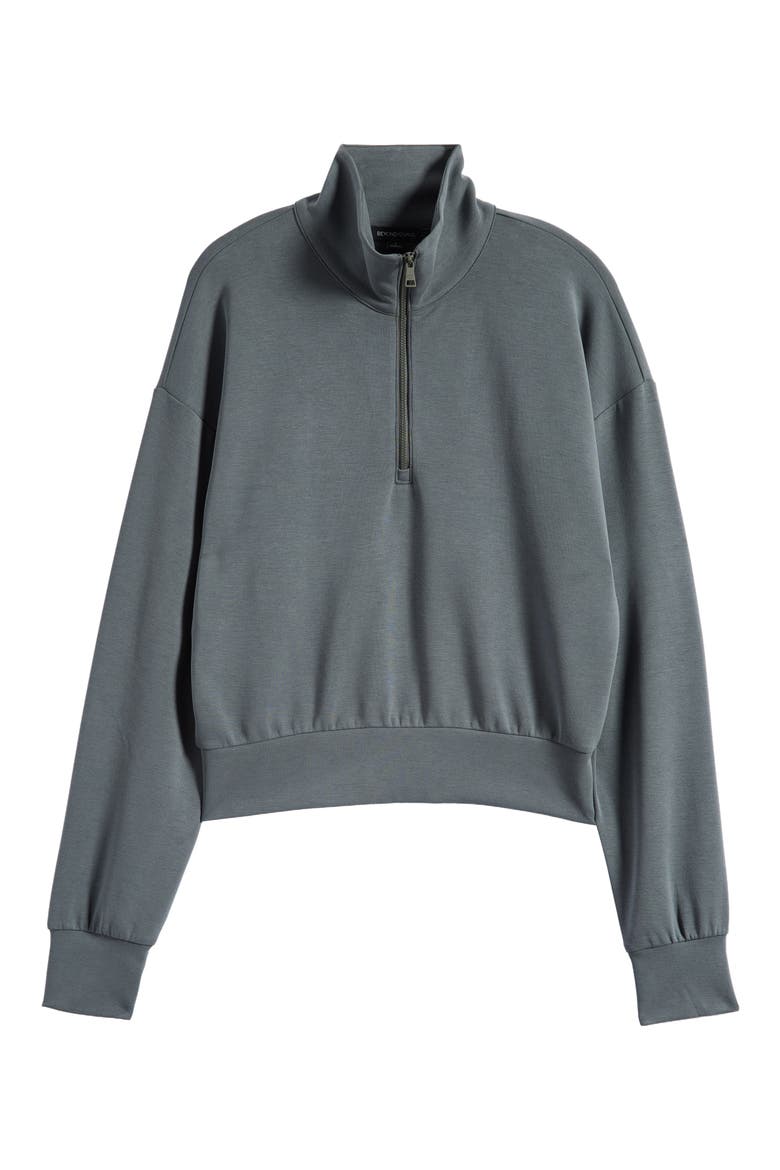 Sandwash Half Zip Pullover, Alternate, color, SLATE GREEN