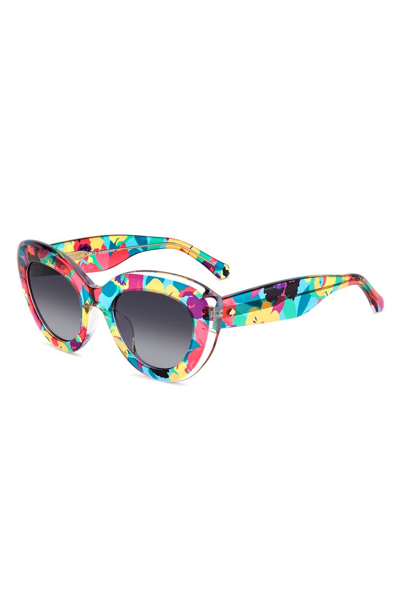 Kate Spade 50mm capri cat eye sunglasses, Alternate, color, Clear Multi