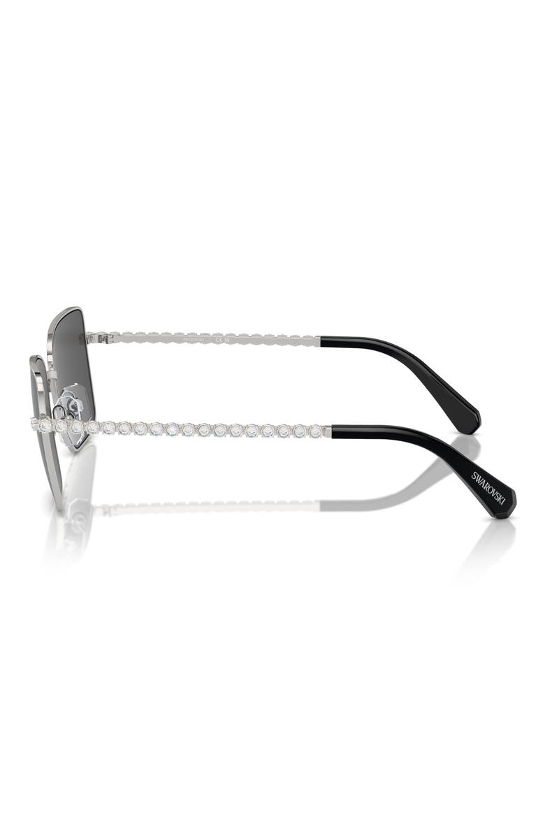 Matric 56mm Round Sunglasses, Alternate, color, SILVER