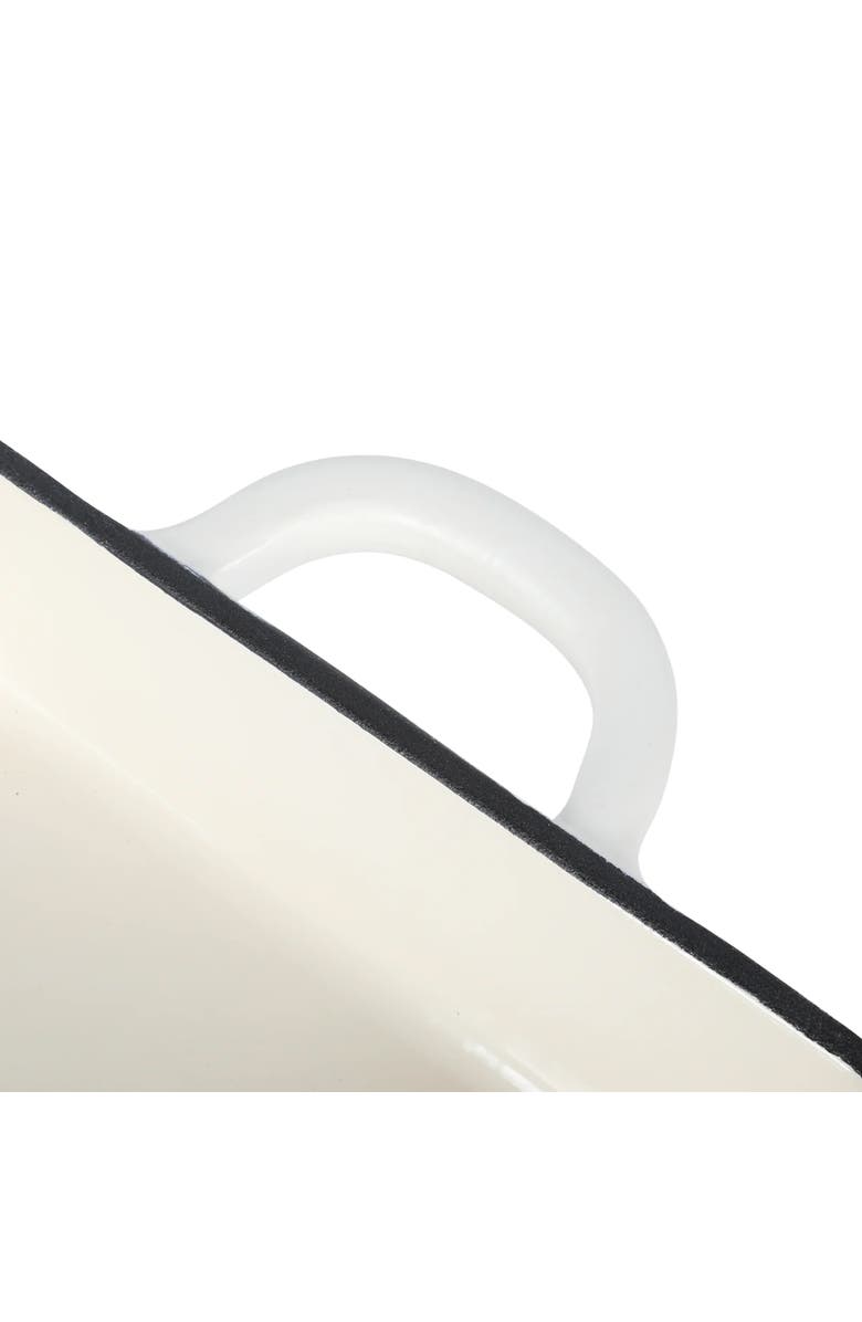 Crock-pot 13 Inch Enameled Cast Iron Lasanga Pan, Alternate, color, White