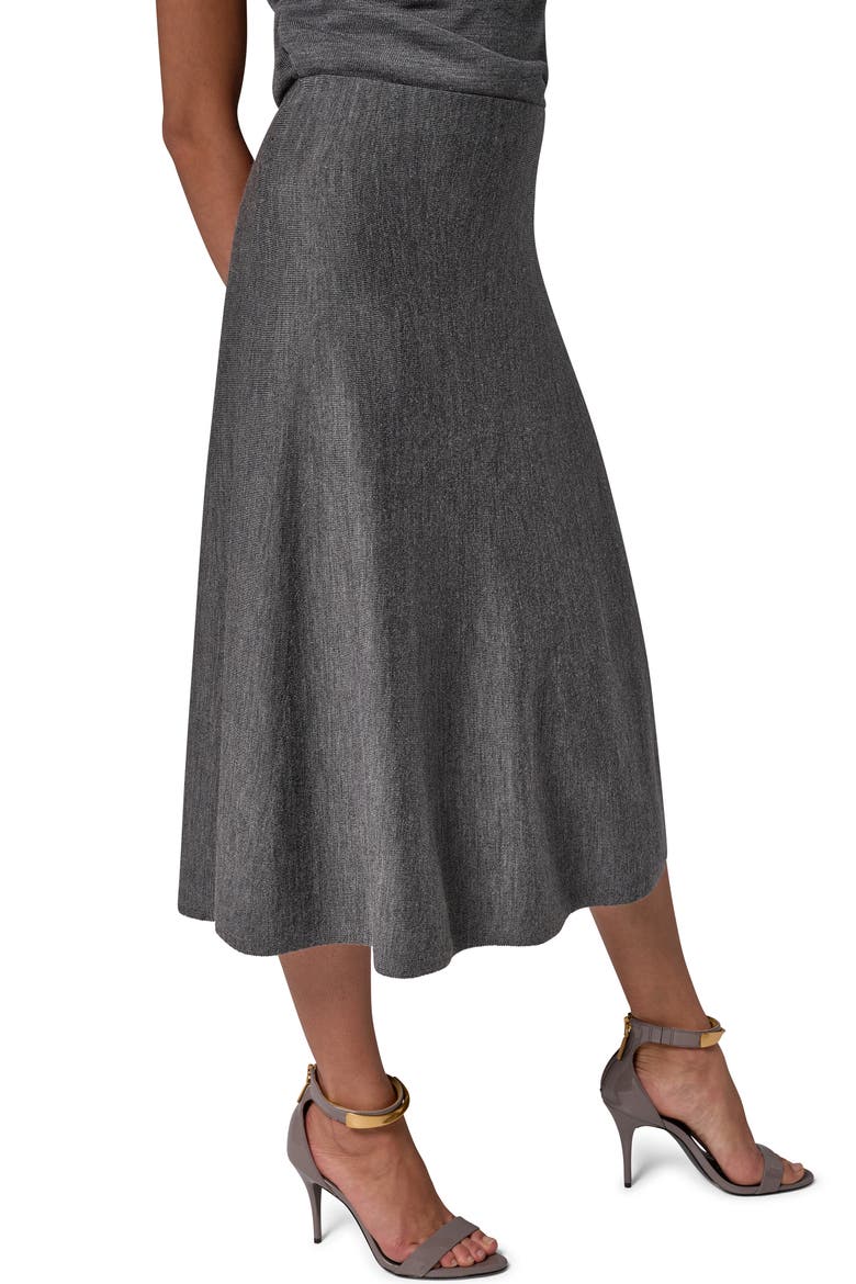 A-Line Midi Sweater Skirt, Alternate, color, HTHR CHAR