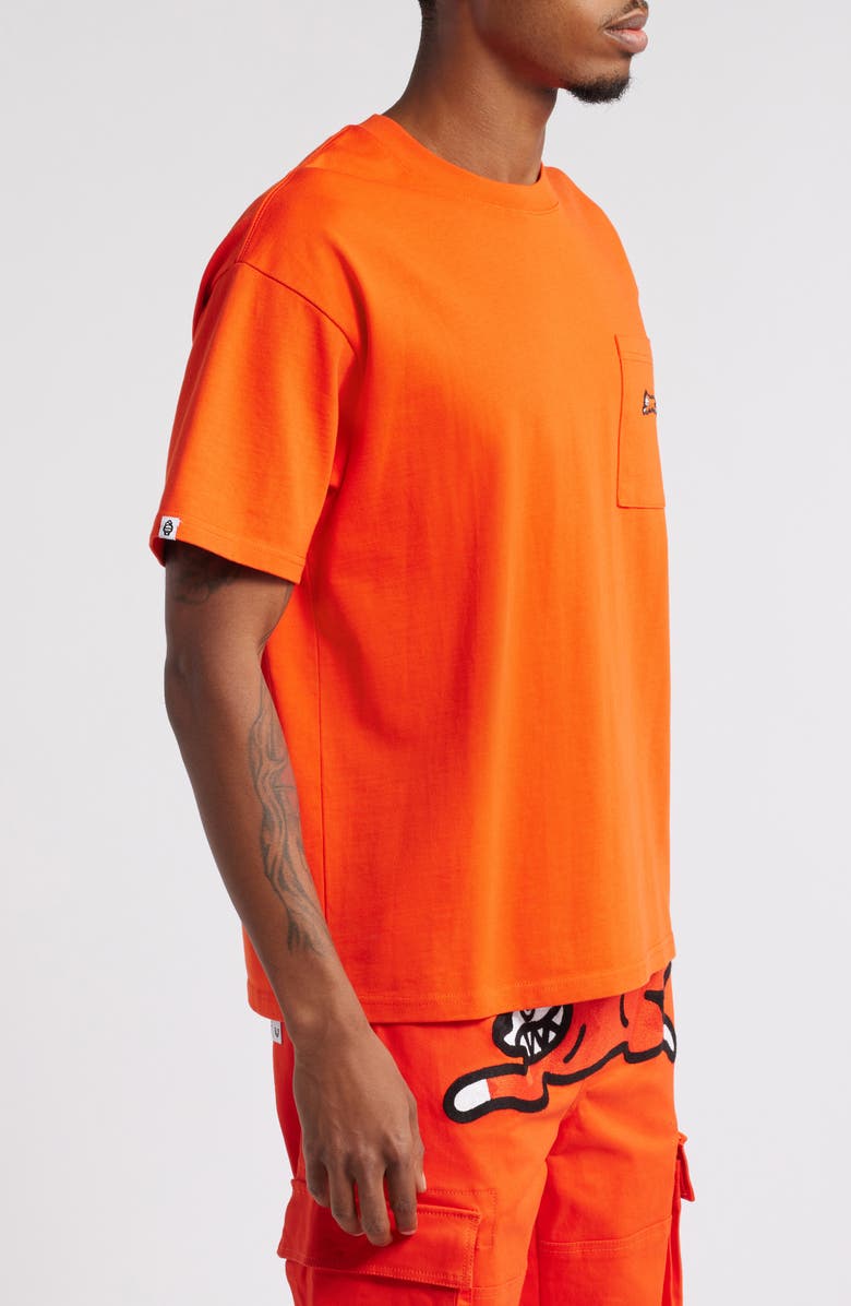 ICECREAM Embroidered Cotton Graphic Pocket T-Shirt, Alternate, color, Spicy Orange