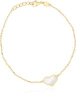 The Lovery Fine Jewelry Mother of Pearl Single Heart Bracelet