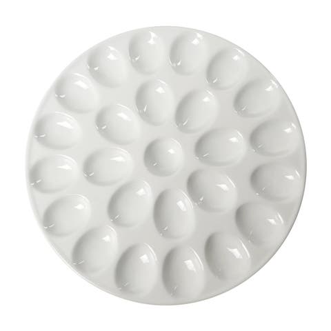 Simply White 13 Inch Egg Serving Platter
