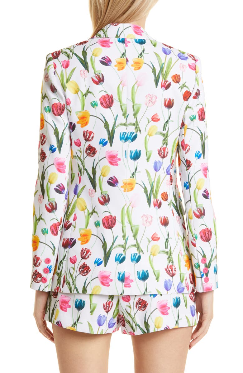 Alice + Olivia Macey Tulip Print Blazer, Alternate, color,
