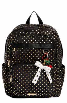Polka Dot Nylon Dome Backpack