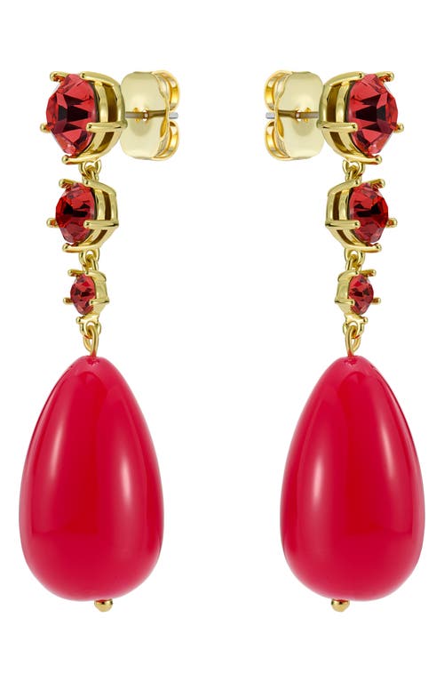 Ted Baker Pearsti Statement Crystal Drop Earrings In Pink