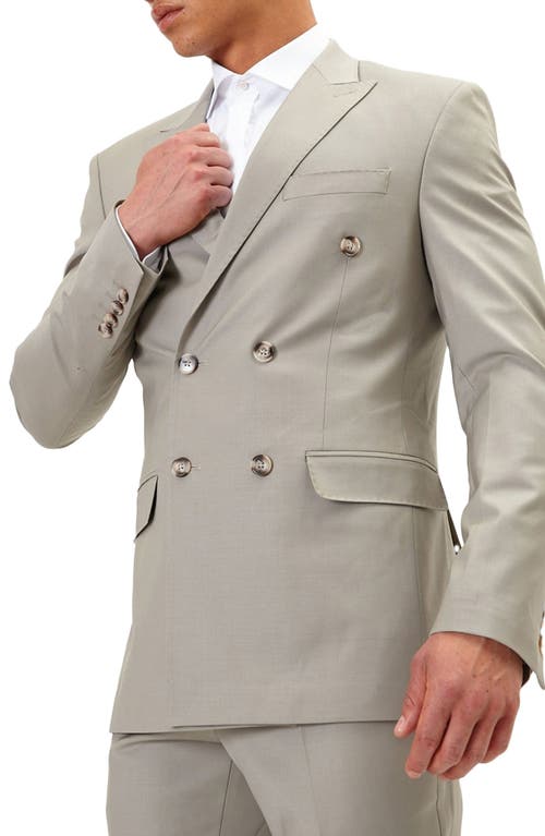 Ron Tomson Super 120s Wool Double Breasted Tuxedo Jacket