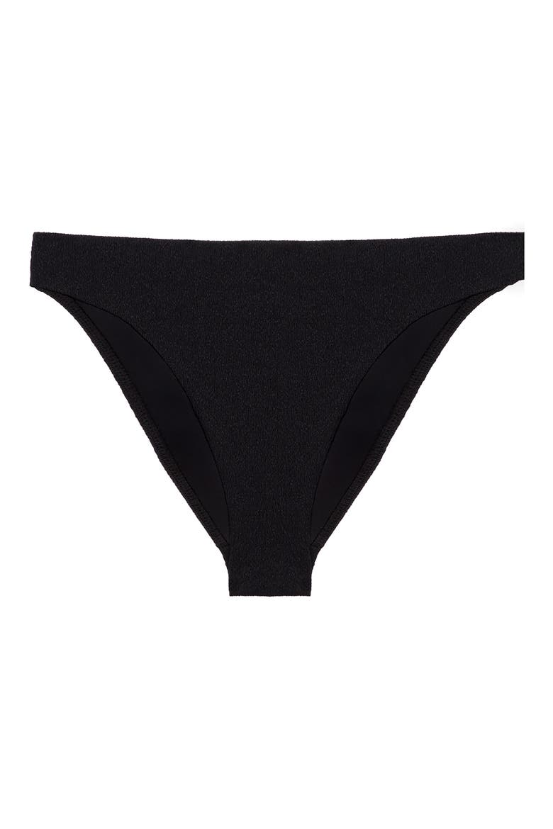 Lindsay High Waist Bikini Bottoms, Alternate, color, BLACK