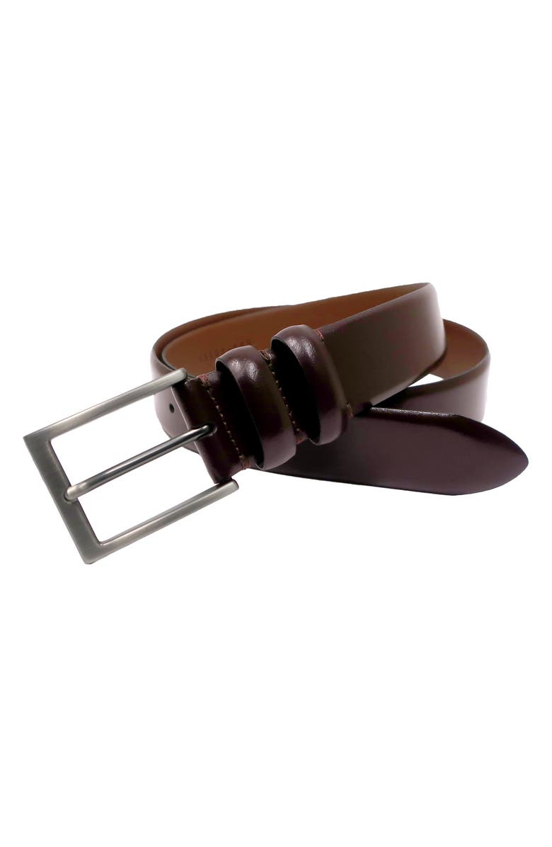 BOCONI Double Loop Leather Belt, Main, color,