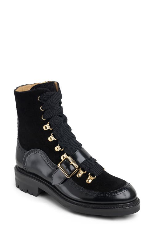 The Office Of Angela Scott Miss Clementine Lace-up Bootie In Black