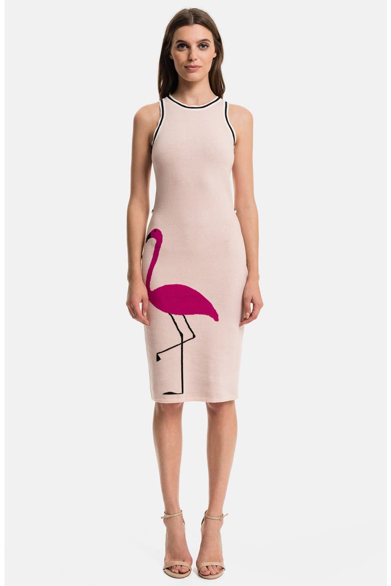 Flamingo Body-Con Dress, Main, color, CAMEO PINK