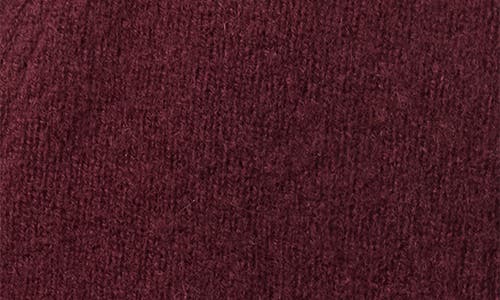 Amicale Wool & Cashmere Faux Shearling Lined Knit Baseball Cap In Burgundy