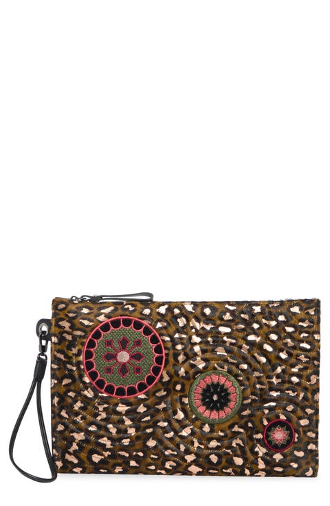 Hyp Genuine Calf Hair Wristlet