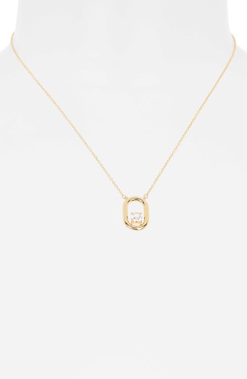 Nordstrom Rack Cubic Zirconia Oval Ring Pendant Necklace In Gold