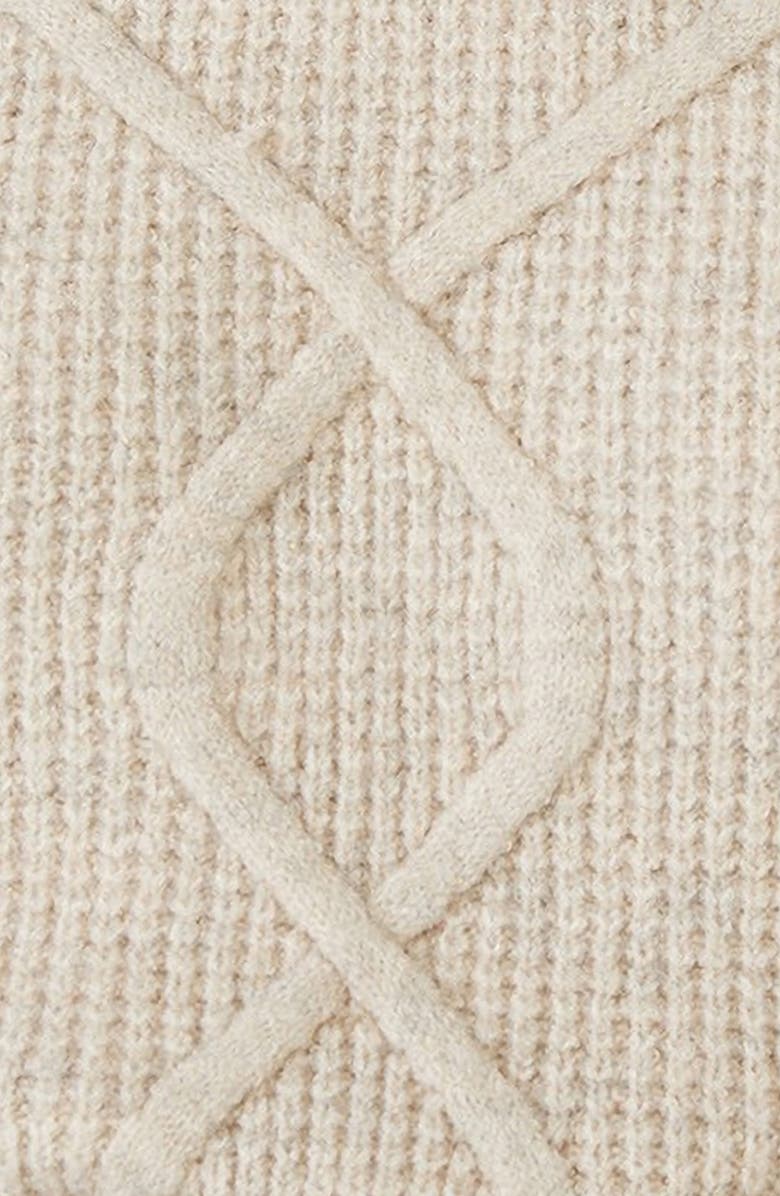 Bardot Maya Cable Detail Turtleneck Sweater, Alternate, color,