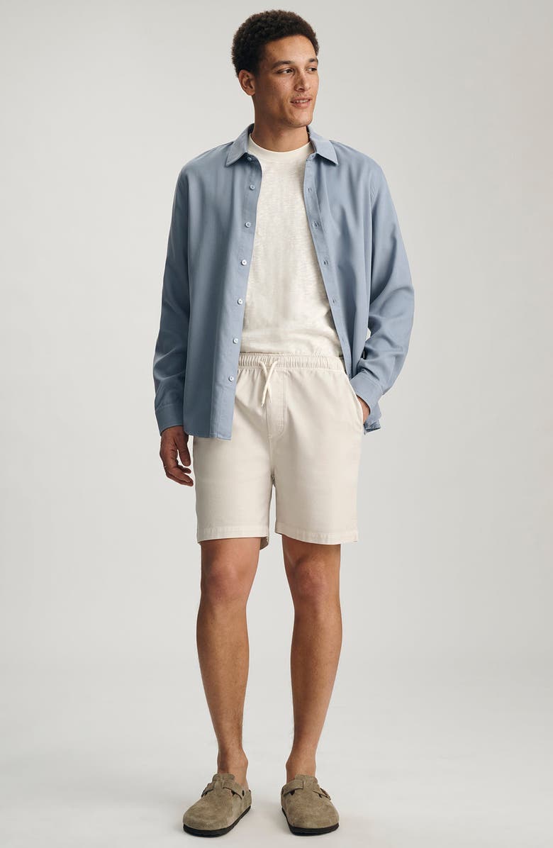 Mavi Jeans <p>Woven Drawstring Shorts</p>, Alternate, color, Lunar Rock