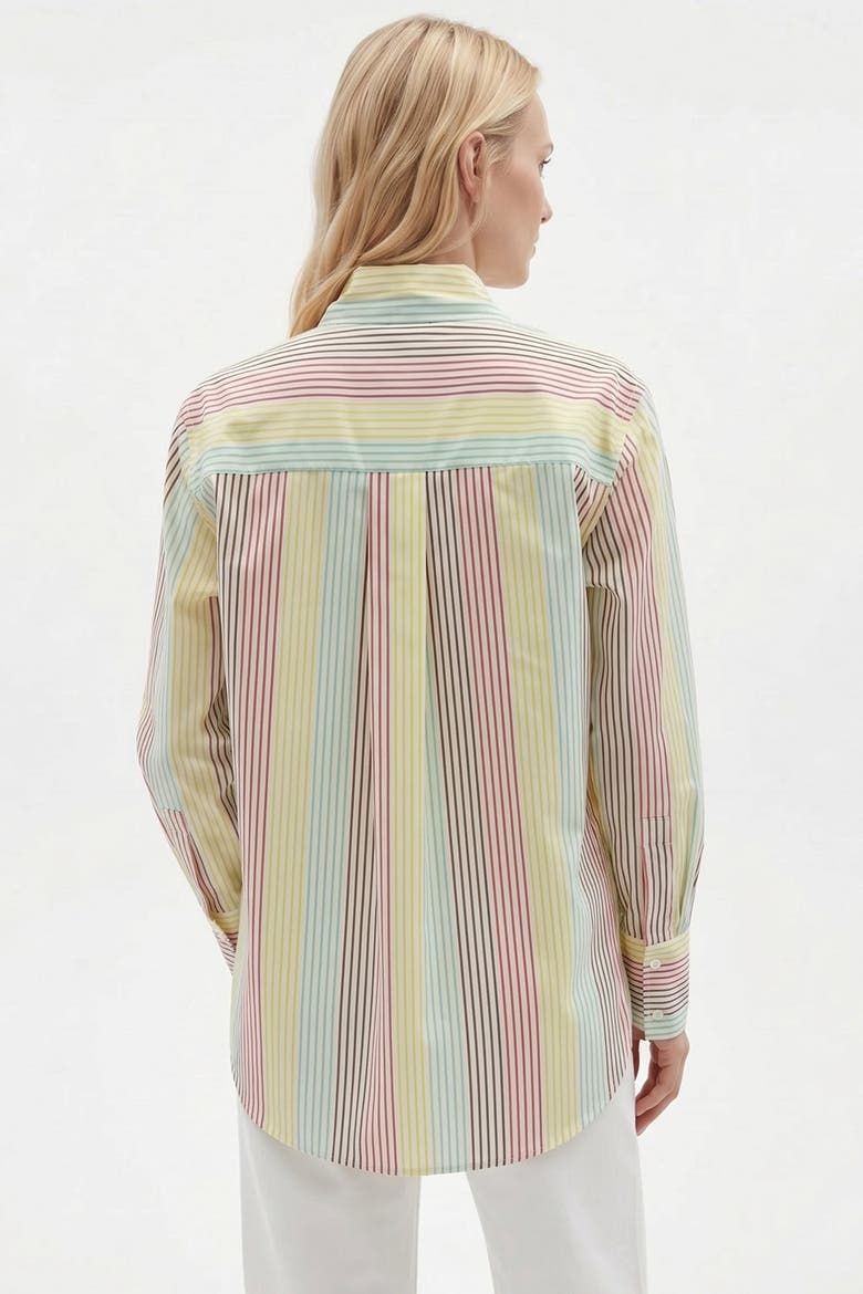 Fauve Long Sleeve Embroidered Cuffed Shirt, Alternate, color, Multi Color
