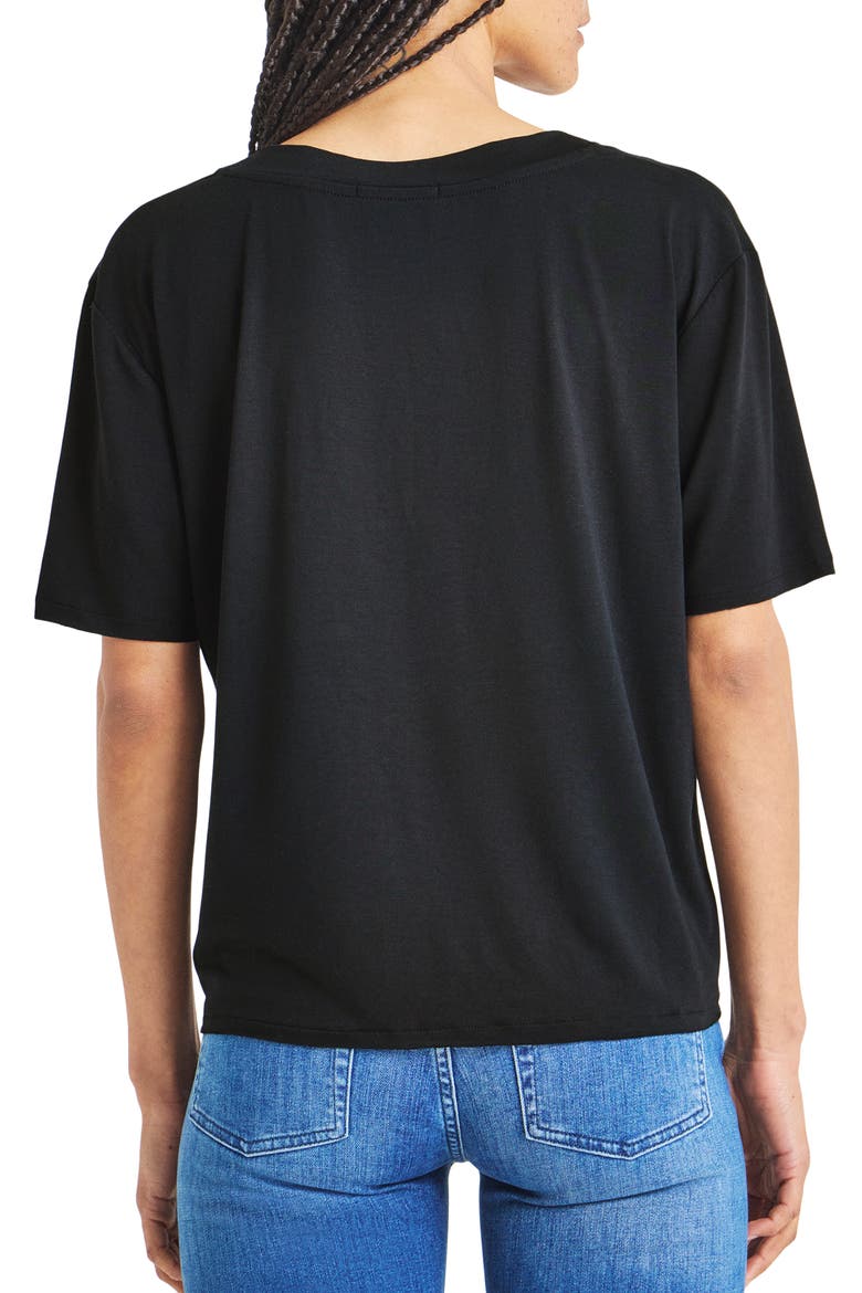 Lacey Relaxed V-Neck T-Shirt, Alternate, color, BLACK