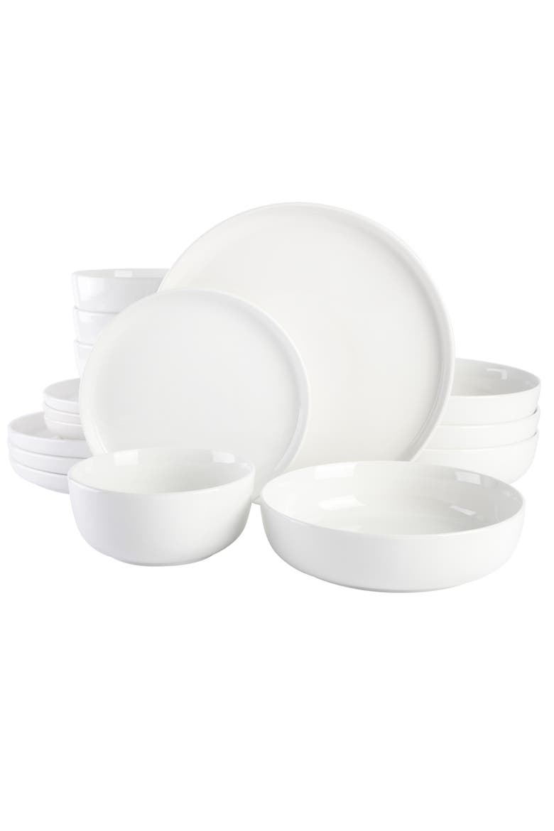 Oslo 16 Piece Dinnerware Set, Main, color, White