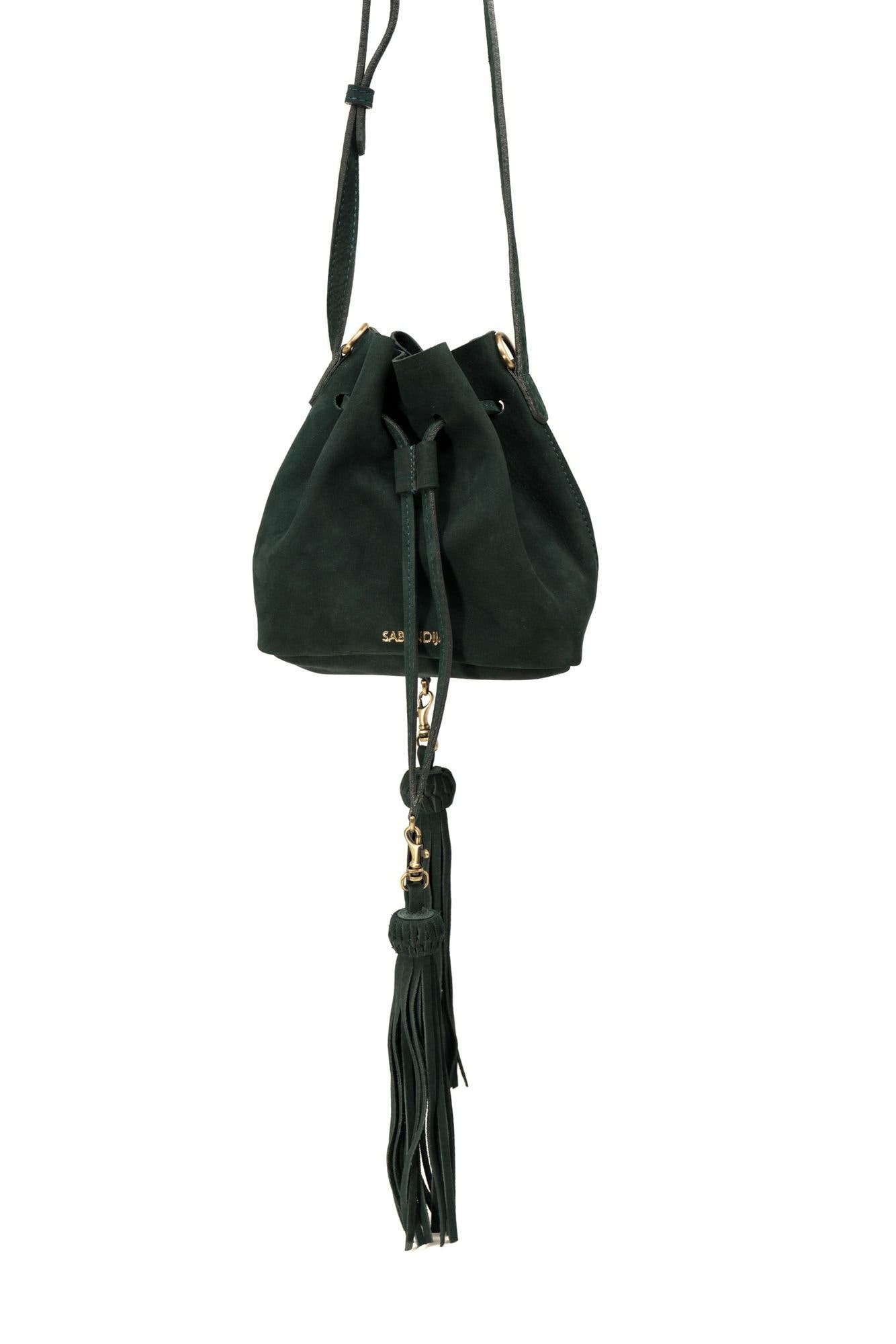 Lechuza Suede Crossbody Bag, Main, color, Green