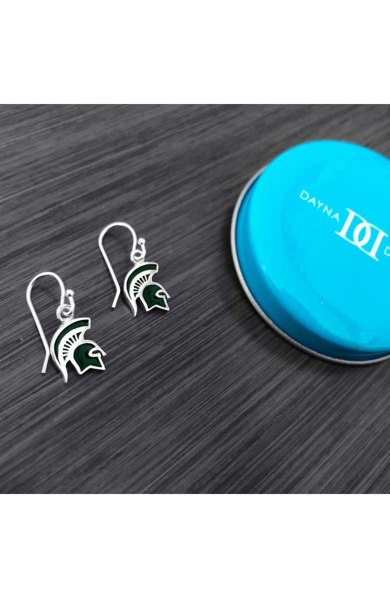 DAYNA DESIGNS Women's Dayna Designs Michigan State Spartans Silver Enamel Dangle Earrings, Alternate, color, 