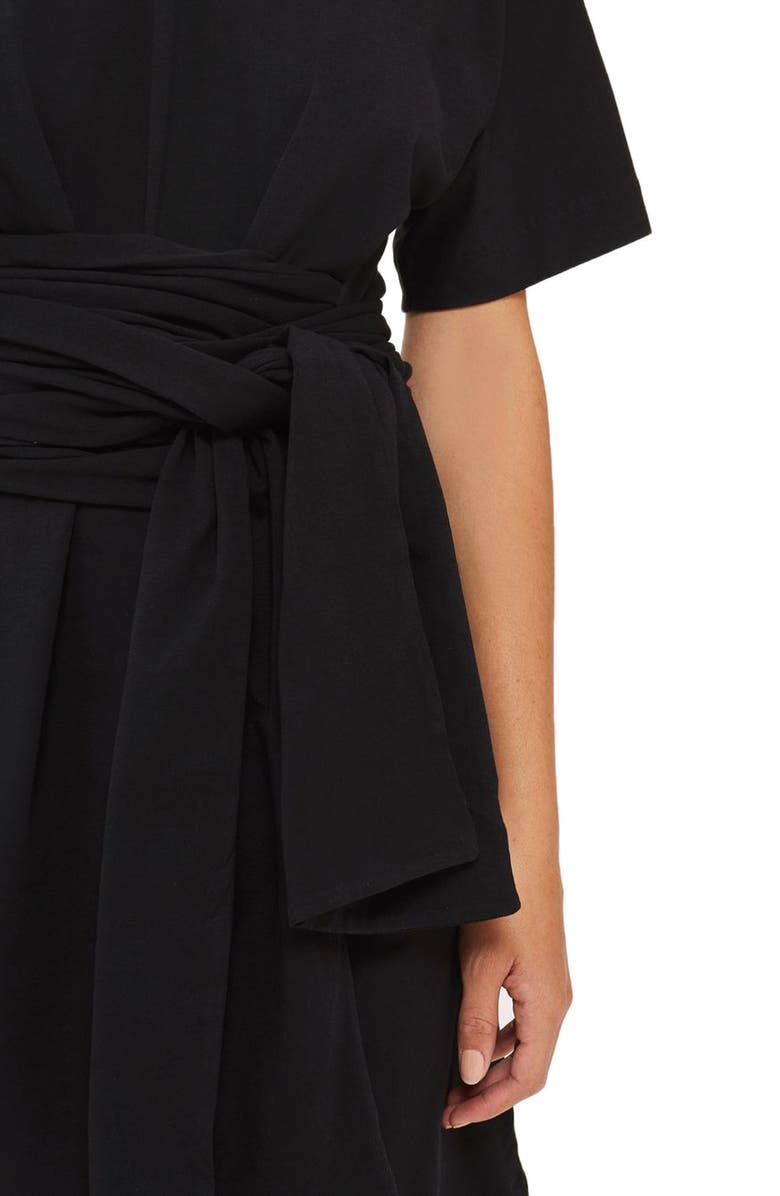 Topshop Boutique Wrap Waist T-Shirt Dress, Alternate, color,