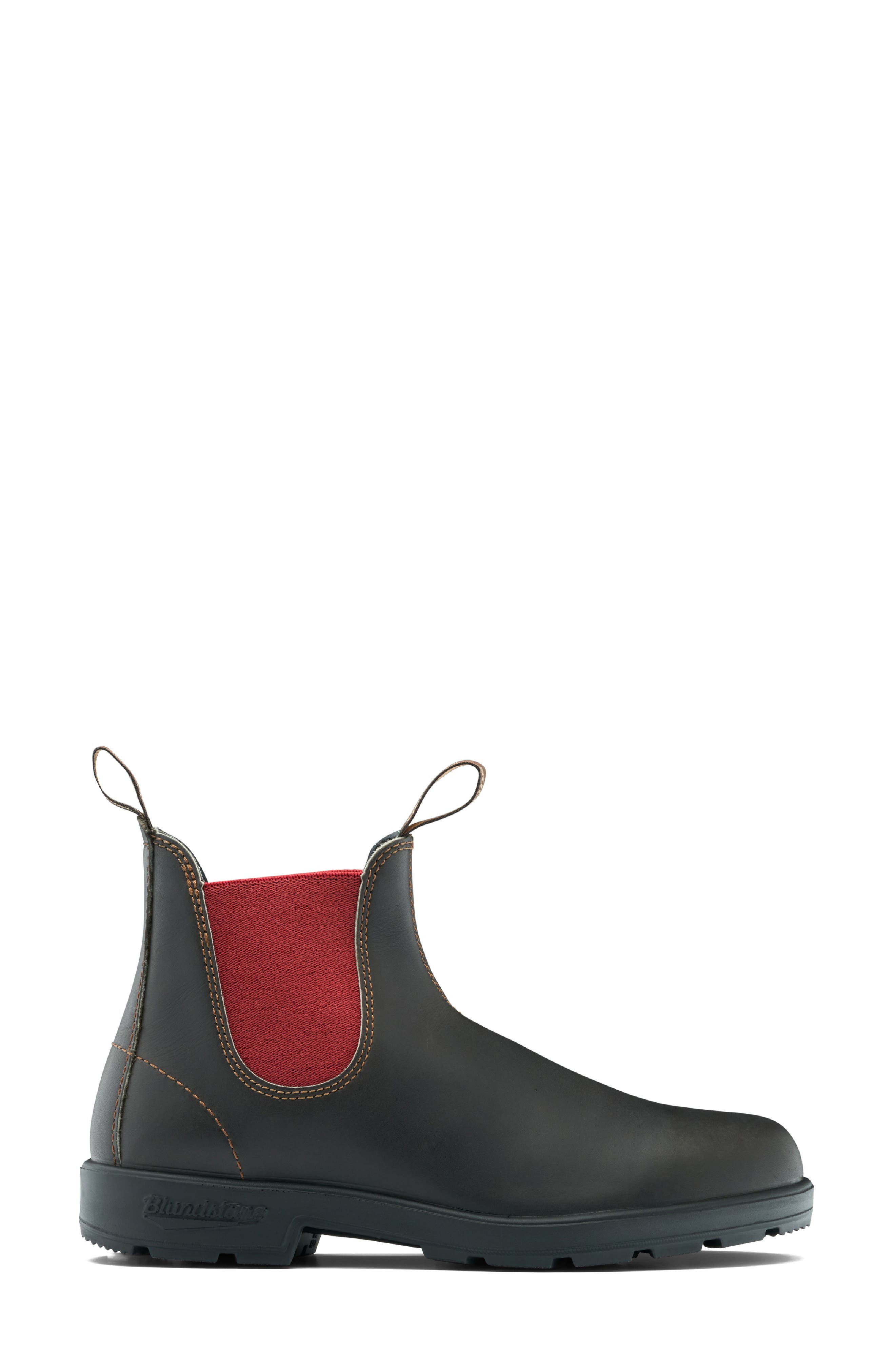 Gender Inclusive Black Chelsea Boot, Alternate, color, BROWN/ CRIMSON