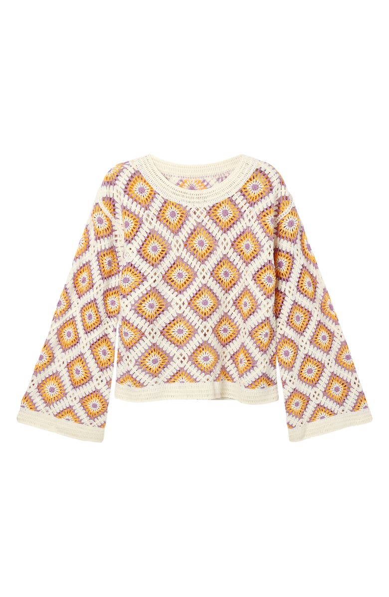 Desigual Multicolor Crochet Pullover, Alternate, color,