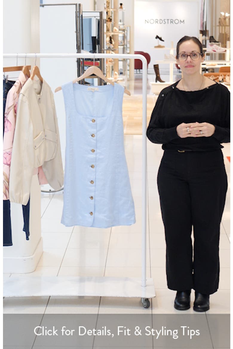 Sleeveless Square Neck Linen Dress video