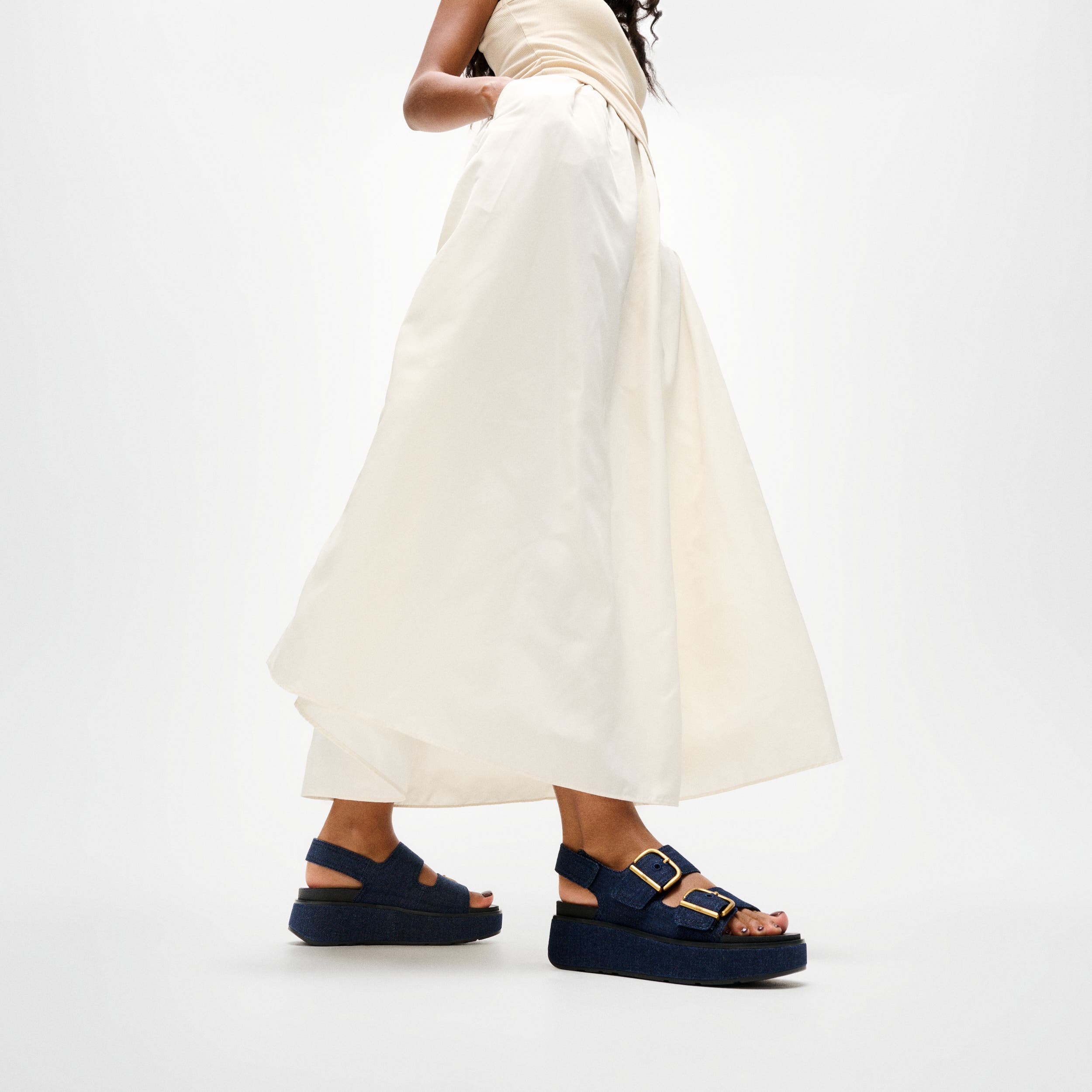 FitFlop Gen FF Max Buckle Denim, Alternate, color, Dark Denim