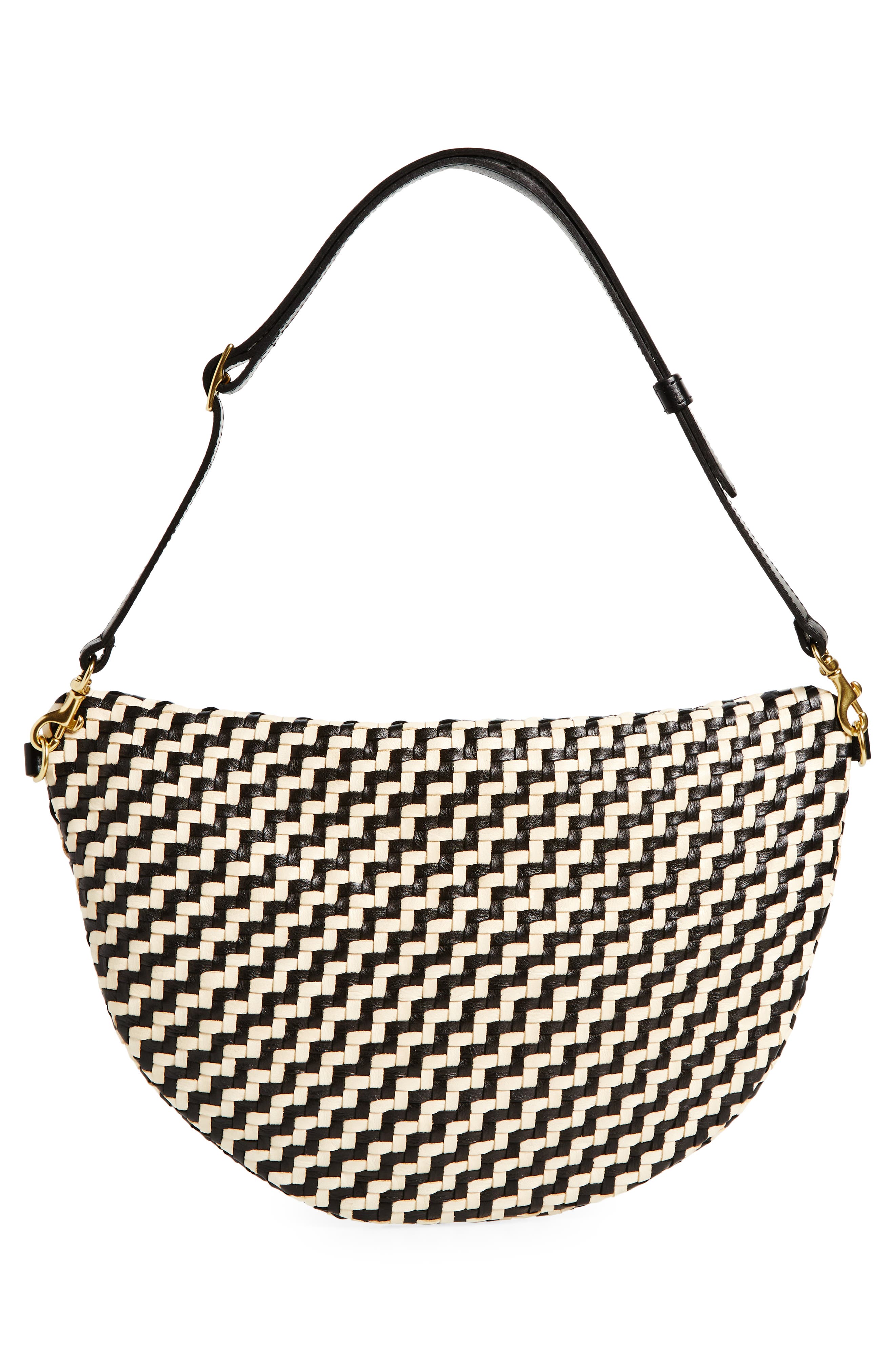 Clare V. Grande Woven Leather Convertible Belt Bag, Alternate, color, 