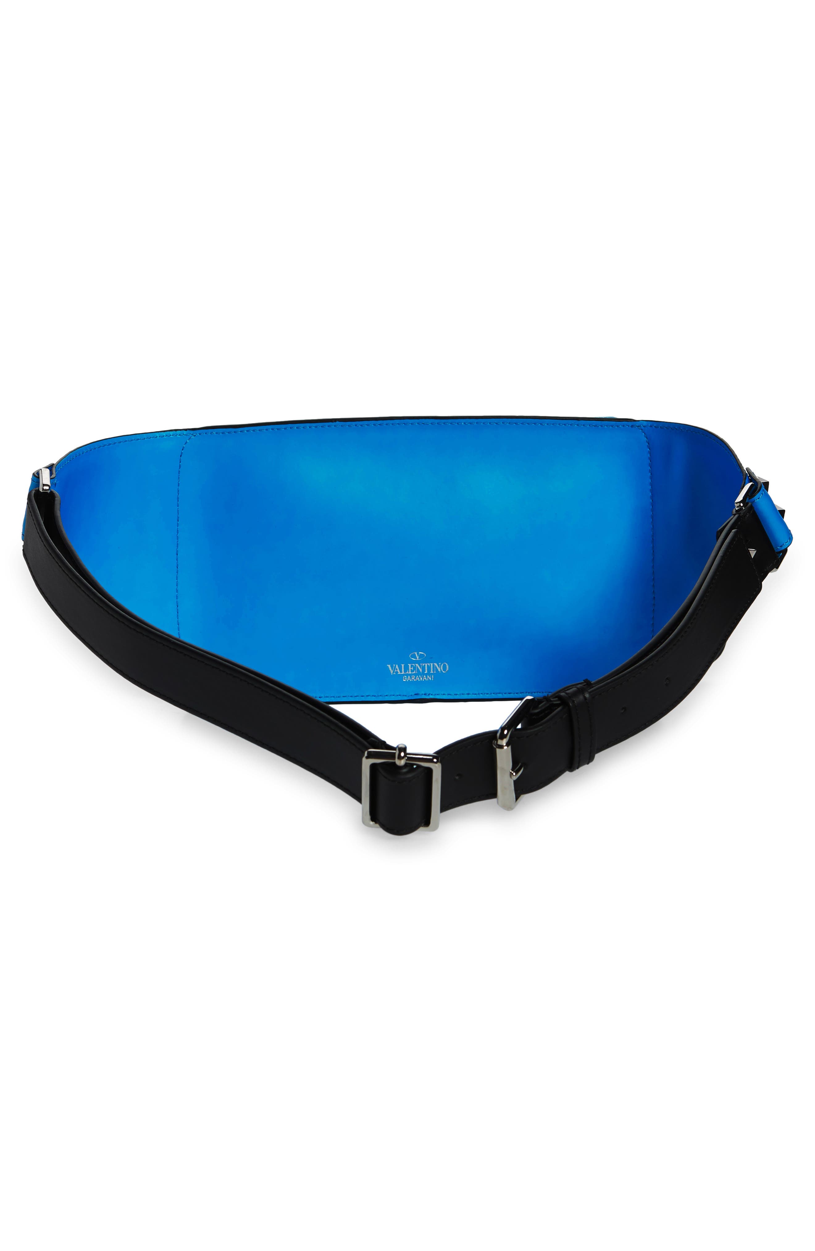 Valentino Garavani Valentino VLTN Logo Leather Belt Bag, Alternate, color, 