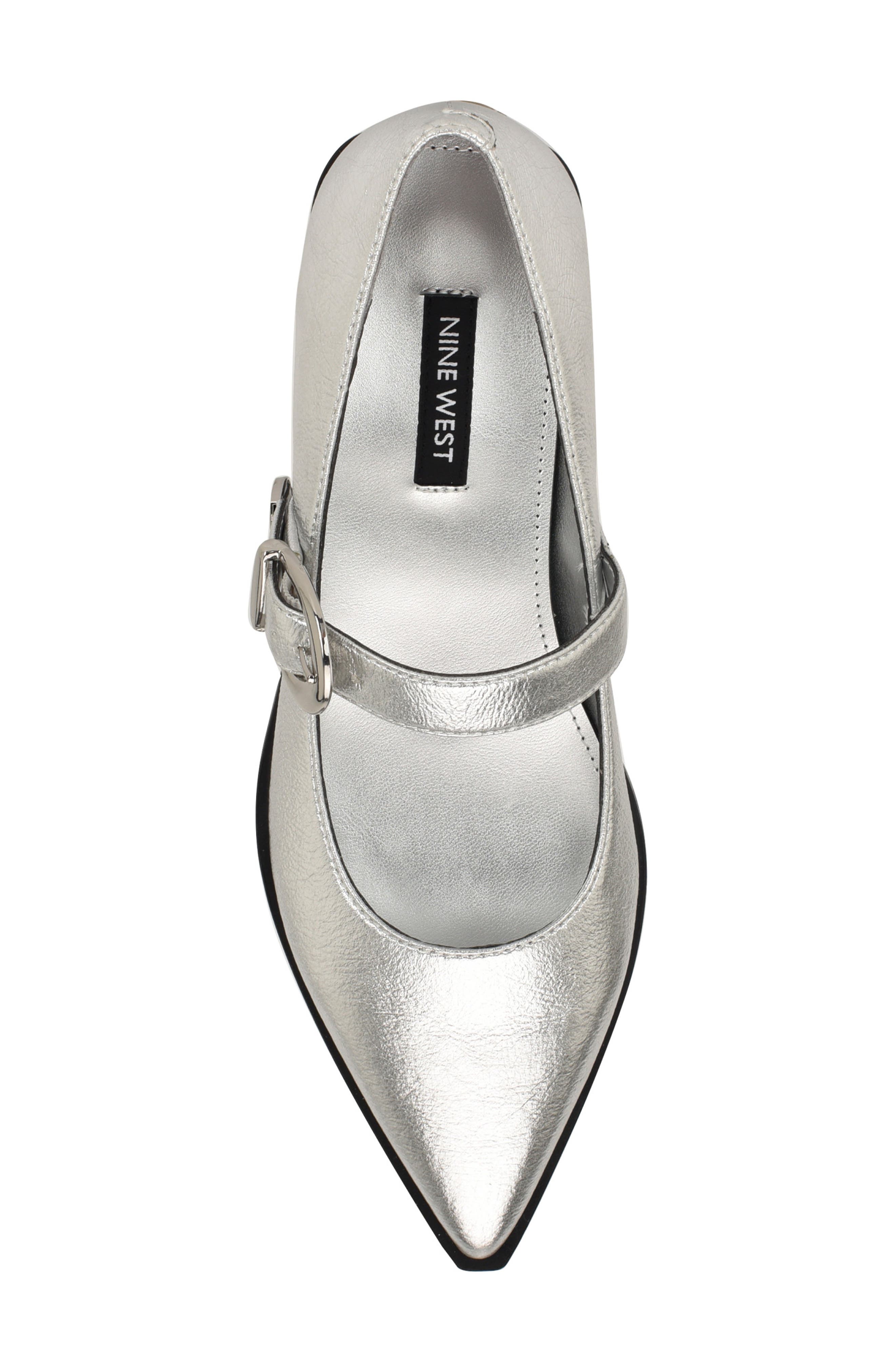 Nine West Katrel Mary Jane Flat, Alternate, color, Silver