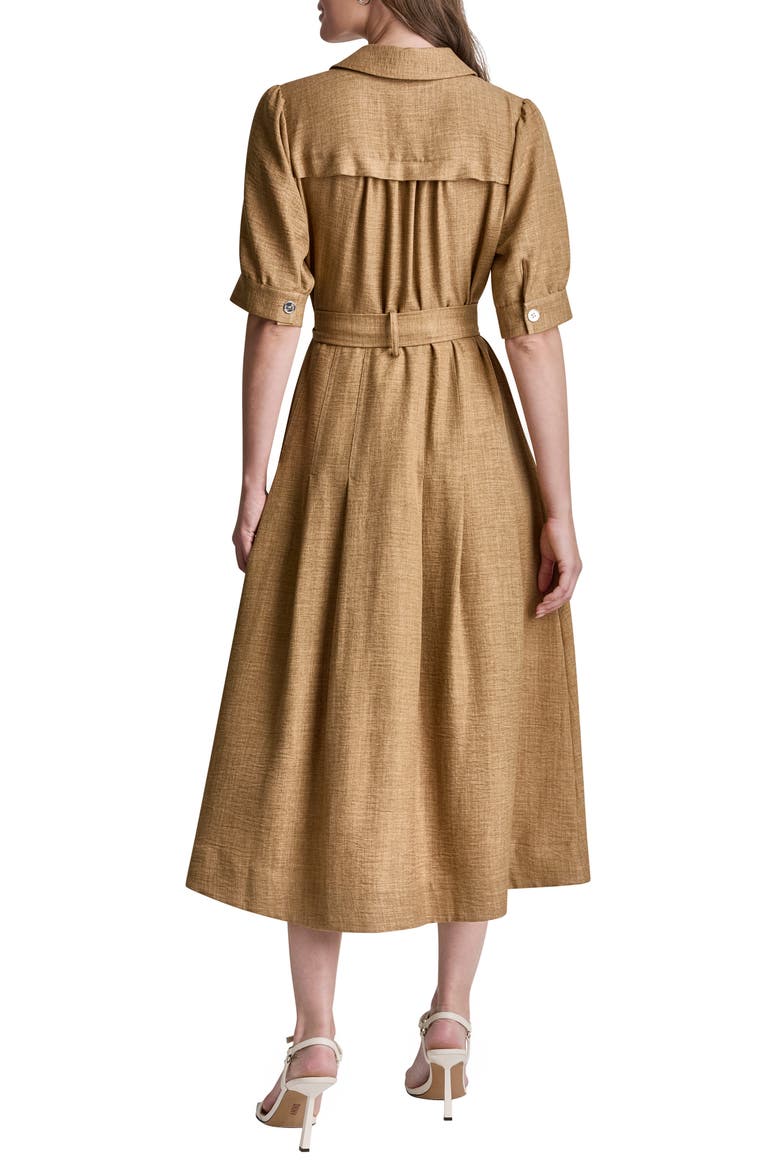 Mélange Belted Shirtdress, Alternate, color, TRUFFLE