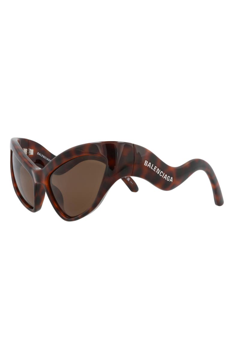 Balenciaga 59mm Cat Eye Sunglasses, Alternate, color, Havana Havana Brown