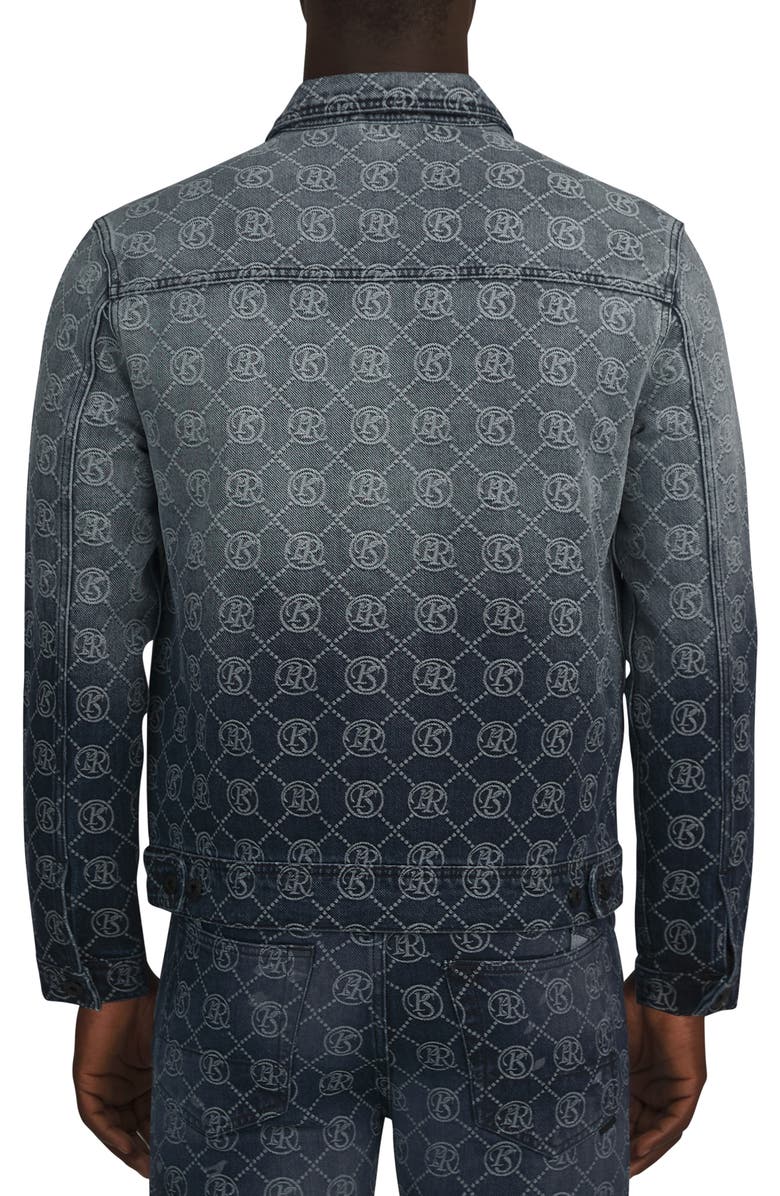 PRPS Purgatory Logo Denim Trucker Jacket, Alternate, color,