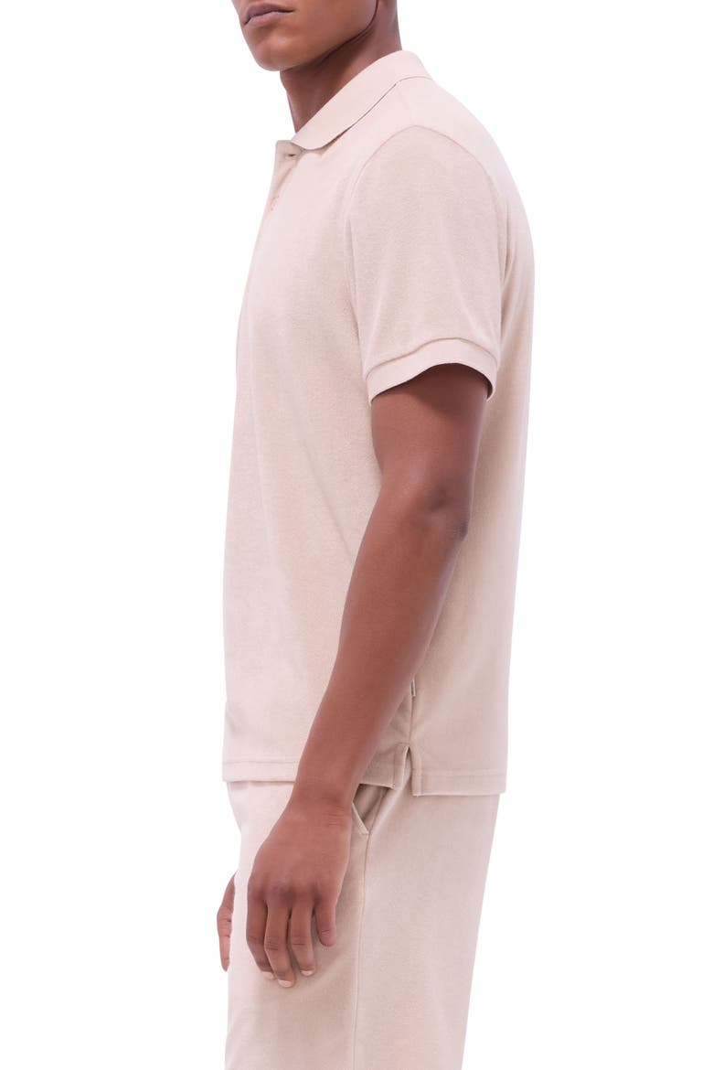 Cotton Blend French Terry Polo, Alternate, color, SAND