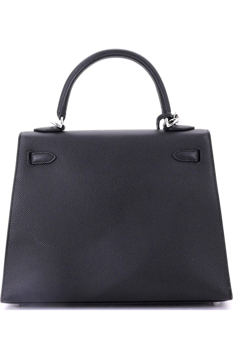 Pre-Owned Hermes Kelly Handbag Black Epsom with Palladium Hardware 25, Alternate, color,
