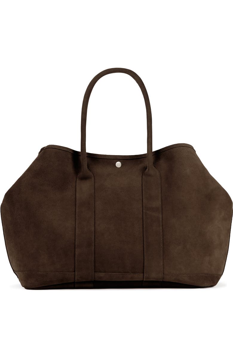 Ezra Arthur Audrey Nubuck Suede Leather XL Tote Bag, Main, color, Cocoa